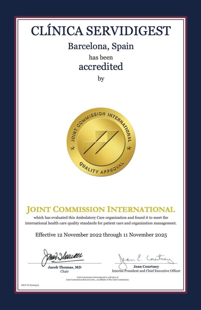 Clínica ServiDigest Sello Joint Commission International